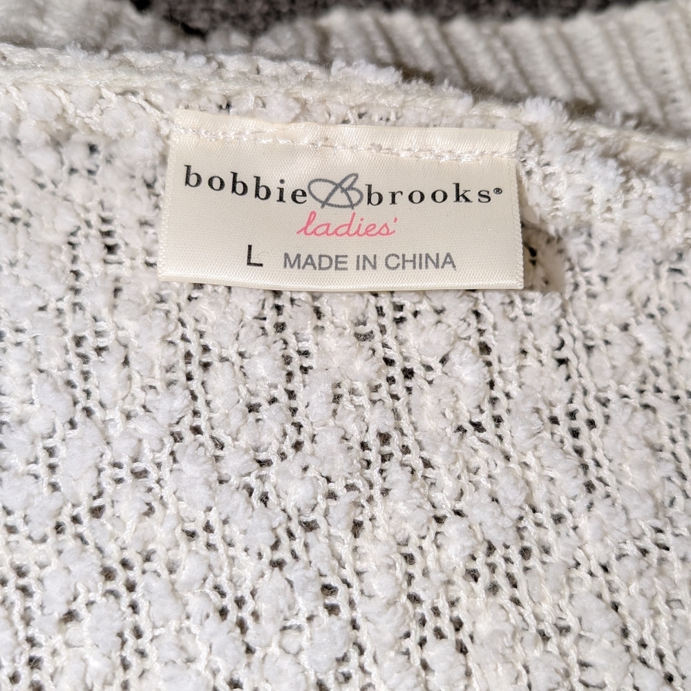 Bobbie Brooks White Sweater Cardigan